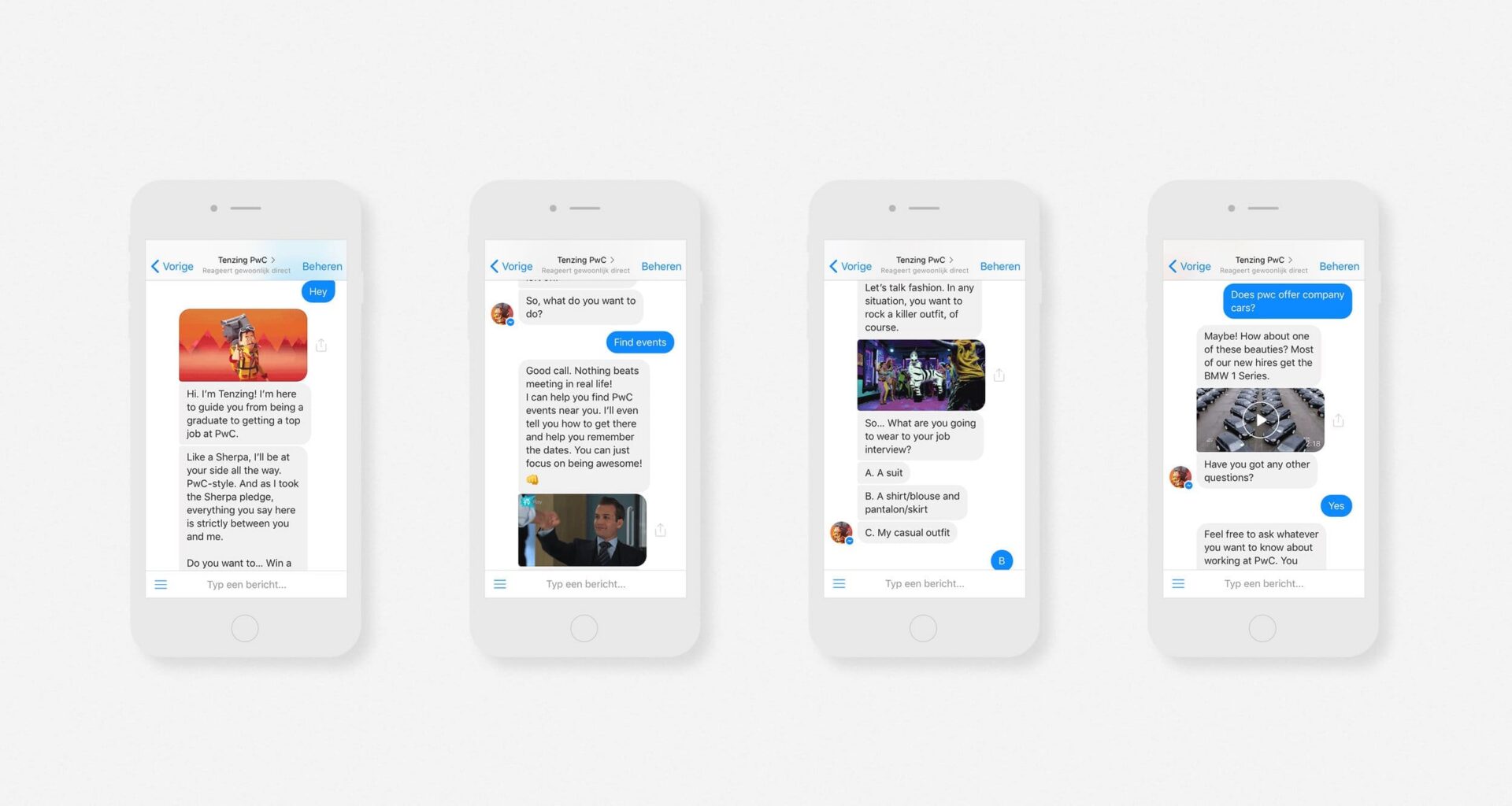 June20 x PwC Tenzing recruitment chatbot – conversational interface voor kandidaten
