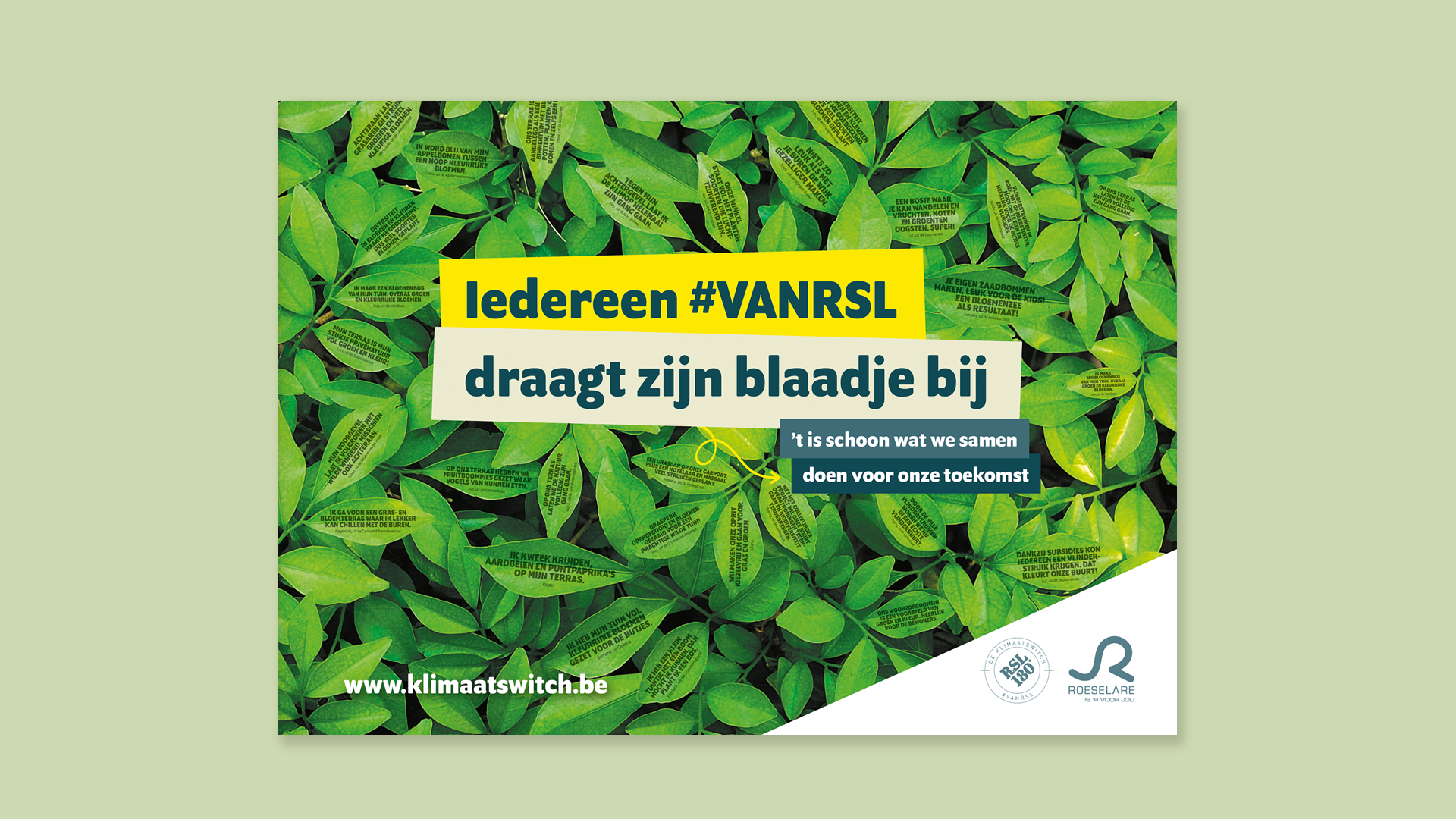 June20: STAD ROESELARE Together for a greener city, banner
