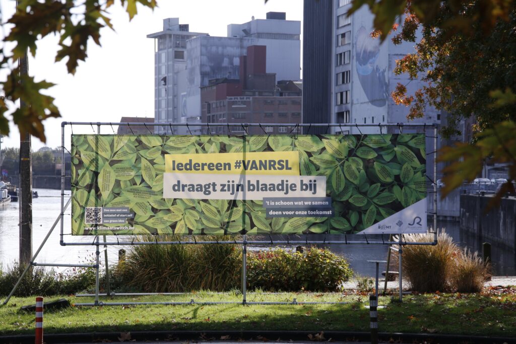 June20: STAD ROESELARE Together for a greener city, street banner