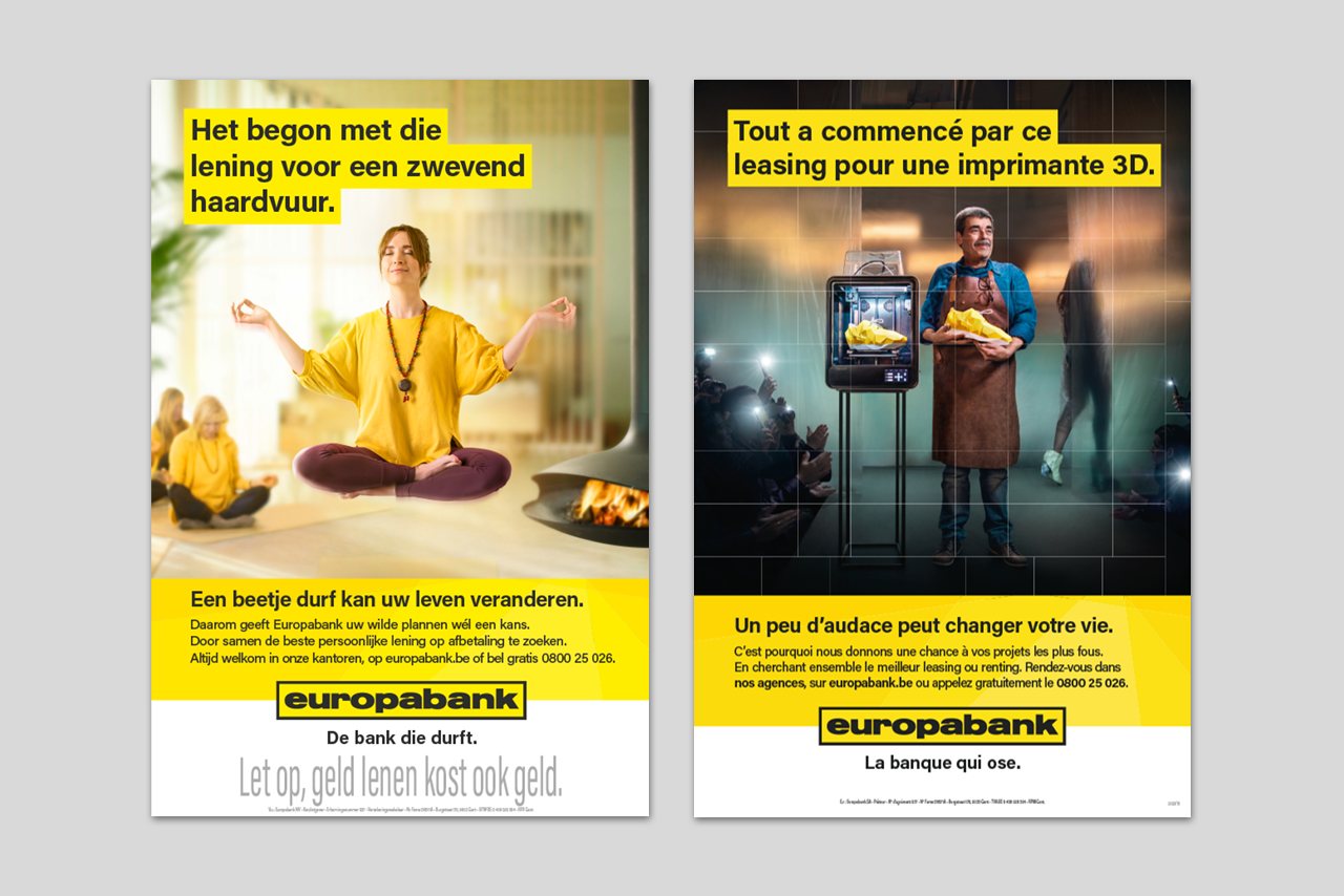 Mockup of posters for Europabank